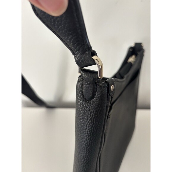 Kate Spade Roulette Messenger Black Leather Crossbody Bag Purse - Picture 7 of 16